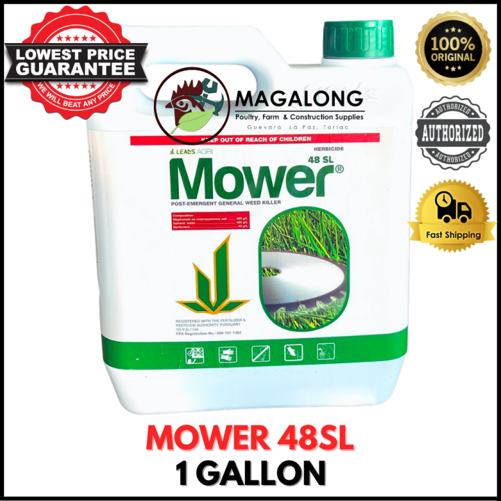 MOWER 48SL GLYPHOSATE HERBICIDE BY LEADS AGRI 1 GALLON POST