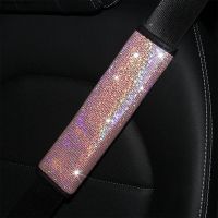 Soft Seat Belt Shoulder Pads Bling Rhinestone Seat Belt Shoulder Protect Cover Cushion Color Rhinestones Decor Seat Belt Cover Seat Covers