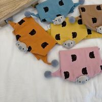 ❀❇  2023New Children Cute Cartoon Bear Cow Scarf Girls Boys Baby Warm Windproof Versatile Scarf Soft Comfortable Cotton Kids Scarves