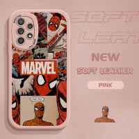 เคสหลังหนังสำหรับ Samsung Galaxy A52S 5G A52 A52 5G แบบบางให้ความรู้สึกผิวที่ประกบกับ Spider-Man ทำจากซิลิโคนเนื้อนิ่มเคสปกหนังโทรศัพท์