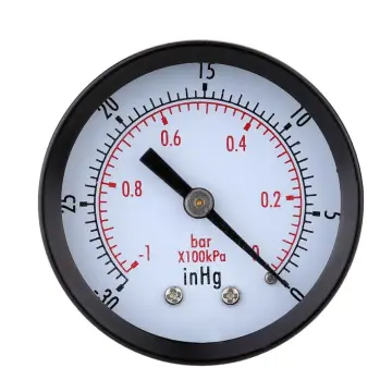 Portable Dual Scale Dial Gauge 1/4 NPT -30HG/0PS Vacuum Pressure