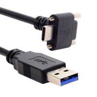 Angled USB 3.1 Type-C Dual Screw Locking to Standard USB3.0 Data Cable 90 Degree for Camera RealSense R200 SR300 D415 D435