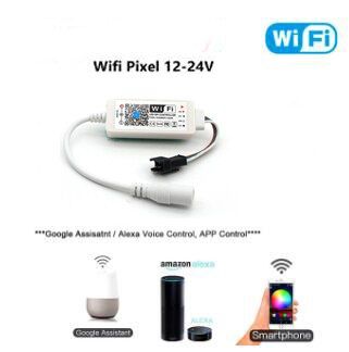 【Worth-Buy】 Wi-Fi บลูทูธ Rgb Cct Rgbw ตัวควบคุมพิกเซลหรี่แสงระยะไกล Alexa Google โทรศัพท์บ้านสำหรับ Sk6812 Ws2812b แถบไฟ Led