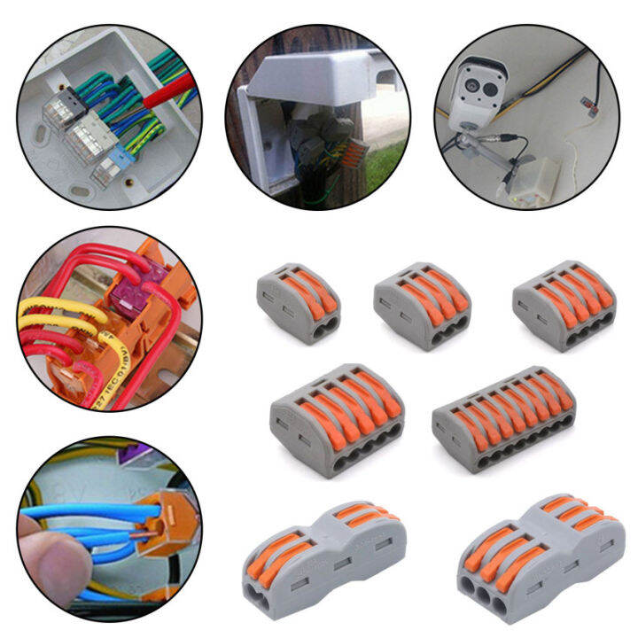 Fast Light Fixture Wire Connector Quick Terminal Block 2Hole Wire