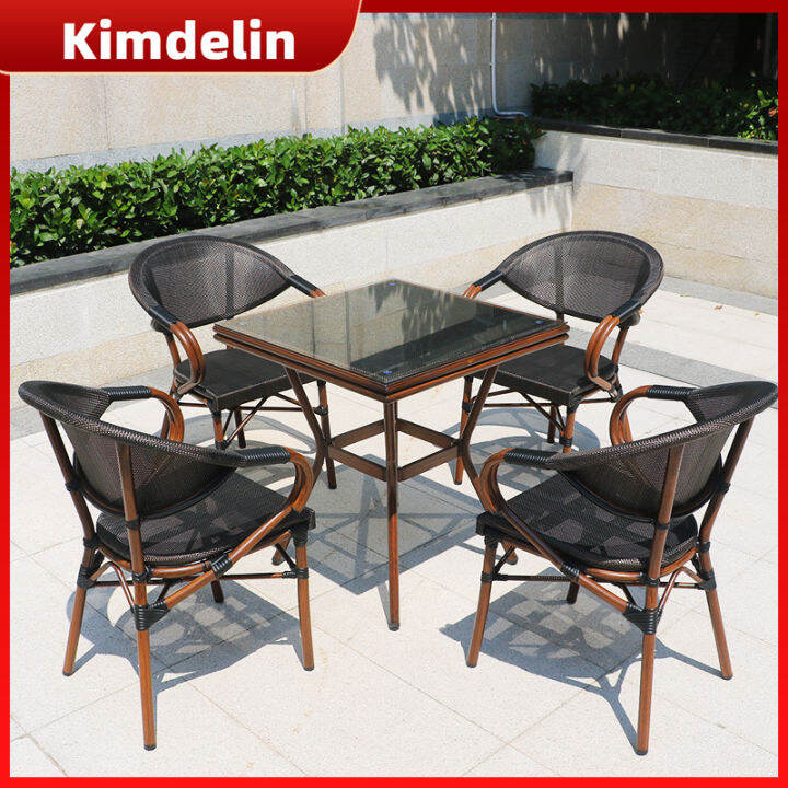 KIMDELIN Outdoor Furniture table and chair Lazada