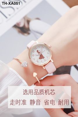 Childrens watch female student primary school junior high luminous waterproof simple fresh college electronic quartz