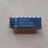 2pcs MM74C14N CD40106BCN ใหม่นำเข้าชิ้นส่วนอิเล็กทรอนิกส์ชิป IC วงจรรวมคอลัมน์คู่