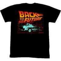 Black Back To The Future T-Shirt เสื้อยืดสไตล์เกาหลี Tee