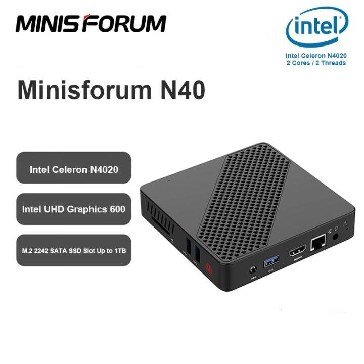 2022 Minisforum Mini PC Intel Celeron N4020 N40 Mini PC Gamer Windows