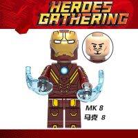 Compatible with LEGO brick minifigures Avengers superhero Iron Man MK8 assembled childrens educational toys