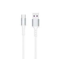 REMAX RC-198a Chaining II Series 5A USB ไปยัง USB-C / Type-C สายเคเบิลข้อมูลสายชาร์จเร็วความยาวสายเคเบิล: 1เมตร (สีขาว)