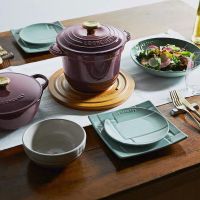 Le Creuset Japanese Zen Series 23Cm จานกลมจานสีญี่ปุ่นลายครามใหม่