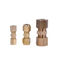 3/16 1/4 5/16 3/8 1/2 4 6 8 10 12 15-42mm OD Tube Compression Union Brass Pipe Fitting Connector Home Garden Oil Water Fuel