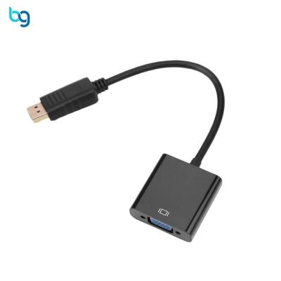Display Port DP M to VGA F Cable 1080P Converter Adapter (สีดำ)