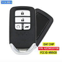 YOUBBA กุญแจรีโมทรถยนต์สำหรับ Honda CRV FCCID: ID47 KR5V2X 7938ชิป433MHz IReplacement Keyless Go สมาร์ทการ์ด2017-2018