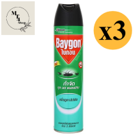 ไบกอน สเปรย์กำจัดยุง มด แมลงสาบ กลิ่นยูคาลิปตัส 600มล.แพค 3 ขวด รหัสสินค้าli0152pf