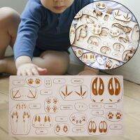 Animal Footprint Puzzle Memory Games กิจกรรมการเรียนรู้สำหรับโรงเรียนอนุบาล