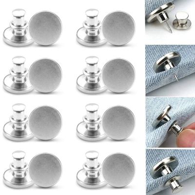 【cw】 4/8pcs Detachable Metal Snap Button Fastener Pants Pin for Jeans Sewing Free Buttons Adjust Jackets Buckles Sewing Accessories ！