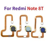 เครื่องสแกนลายนิ้วมือสำหรับ Xiaomi Redmi Note 8T ปุ่มโฮมปุ่มสแกนลายนิ้วมือเมนูกลับคืนสายเคเบิลแบบยืดหยุ่นเซนเซอร์จดจำคีย์