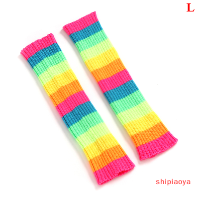 Shipiaoya ถุงเท้ายาวของผู้หญิงที่อุ่นขาของผู้หญิงที่ครอบเท้าแบบถักอบอุ่นฤดูหนาวถุงเท้าโครเชต์ข้อมือ