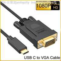 ◙☑♞ USB-C to VGA Cable 0.9M (3Ft) Thunderbolt3 Type-C to VGA Cable Adapter Male-to-Male For Projector Monitor Laptop Smartphone