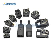 ♗☇ AC-01 AC-01A AC-02 AC-02A AC-03 AC-04 AC-013A IEC320 C14 Electrical AC Socket 250V 10A 3 pin Male Female Plug Connector Socket