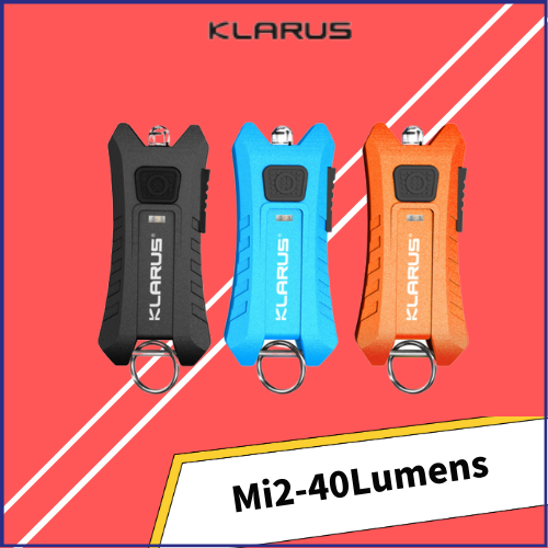 KLARUS Mi2 Mini KeyChain Light USB Rechargeable 40 Lumen Builtin 120mAh battery Protabel EDC