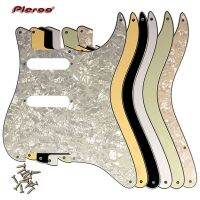 Pleroo Custom Guitar Parts - For ST Blank SS Pickguard 6 Hole US Spec Strat No Bridge Pu Route Various