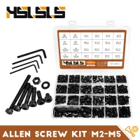 1060pcs M2 M3 M4 M5 Hex Socket Screw Set Carbon Steel Flat Round Cap Head Screws Bolts and Nuts Assortment Kit with Storage Box