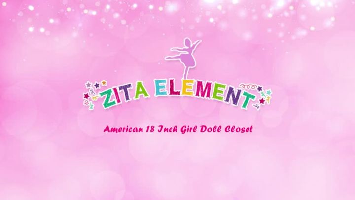 ZITA ELEMENT 18 Inch Girl Doll Accessories Closet Wardrobe Set