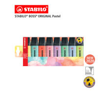 STABILO สตาบิโล Boss Original Pastel ปากกาเน้นข้อความ สีพาสเทล ปากกาไฮไลท์ ปากกาไฮไลต์ 8 สีสีละ 1 ด้าม