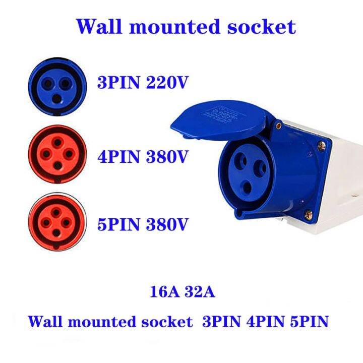 limited-time-discounts-32a-industrial-plugs-and-sockets-waterproof-connector-3pin-4pin-5pin-ip44-waterproof-electrical-connection-wall-mounted-socket