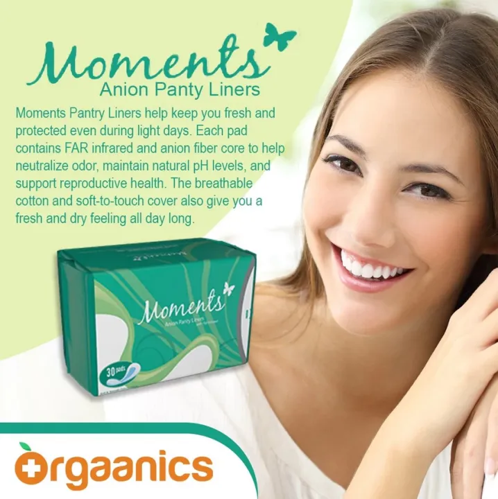 Sante MOMENTS Anion Panty Liners Pantyliners 30 Pads x 1 PACKS Lazada PH
