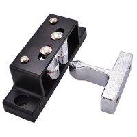 ﺴ Black Touch-type Anti-riot Lock Double Roller Catch Cupboard Cabinet Door Latch Home Kitchen Tools