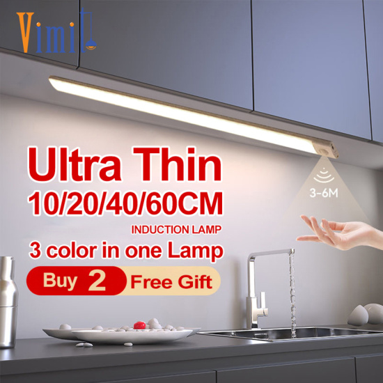 Buy 2 get free gift vimite led motion sensor night light 3 color lamp - ảnh sản phẩm 1