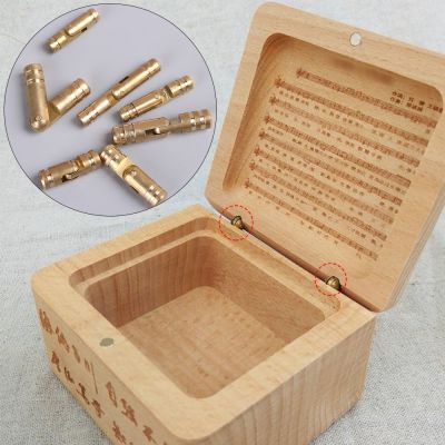 10Pcs Invisible Concealed Barrel Hinge Pure Copper Jewelry Box Wine Wooden Case Folded Close Connector Hardware 15/20/25/30mm