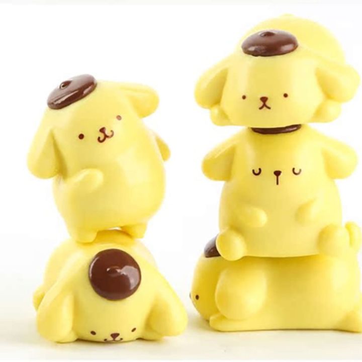 sanrio-pom-purin-โมเดลการ์ตูนดาวคู่เล็กๆน้อยๆประกอบของเล่นน่ารักภาพอนิเมะคริสต์มาสของขวัญสำหรับเด็ก