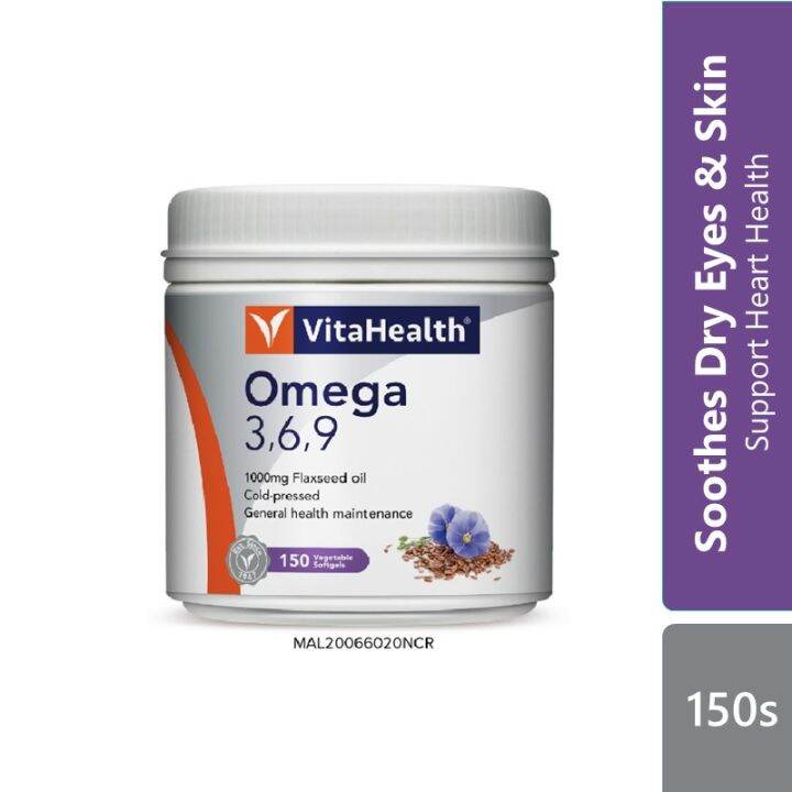 Alpro Pharmacy Vitahealth Omega3,6,9 150s Soothes Dry Eye & Skin