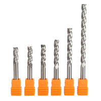 Huhao 1ชิ้น6มิลลิเมตร3ขลุ่ยเกลียวตัดเราเตอร์บิตสำหรับไม้ Cnc End Mill คาร์ไบด์ตัดกัด Tugster เหล็กไม้ตัดกัด