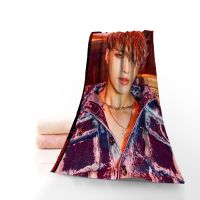 Custom KPOP Ateez Seonghwa Bath Washcloth Home Textile Travel Hand Face Towel Microfiber Fabric Bathroom Towels Size 35x75cm