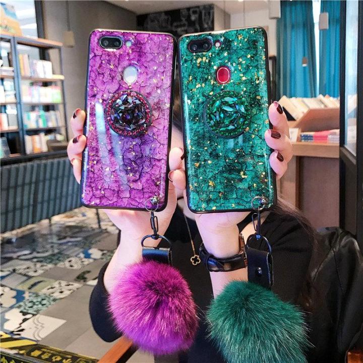 Phone Case For Xiaomi Poco X5 Pro Luxury Fashion Female Lady Rhinestone Soft Cover Green Purple 7996