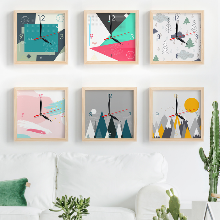 Jam Dinding Kayu Kotak Design Minimalis 27x27cm Lazada Indonesia