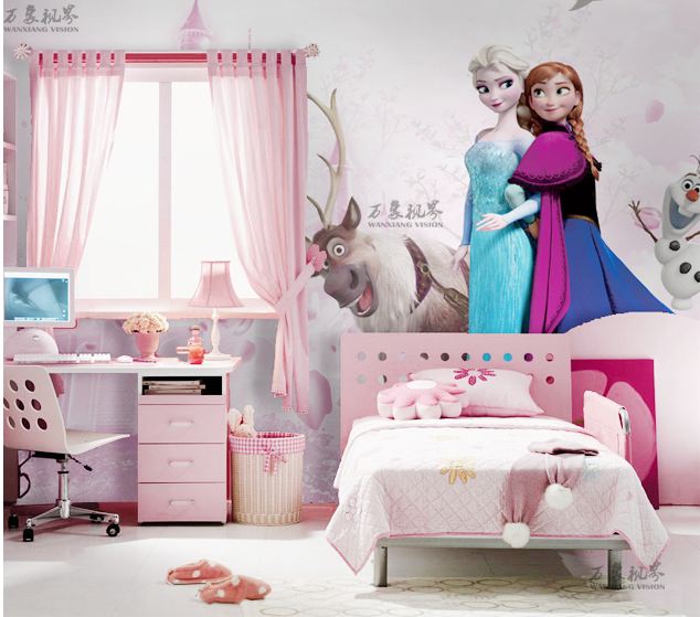 Cartoon children's room wallpaper girl bedroom wallpaper Snow White ...