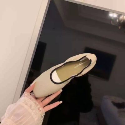 Super Soft Square Toe Gommino Low-Cut Ballerina Flats Womens Shoes Grandma Shoes