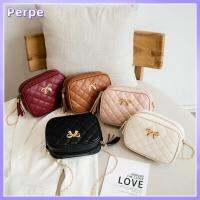 PERPE งานปัก ผู้หญิง Crossbody สีทึบทึบ หนังพียู กระเป๋าถือแบบถือ ทันสมัยและทันสมัย โซ่ห่วงโซ่ กระเป๋าสะพายไหล่แบบสั้น สำหรับผู้หญิง