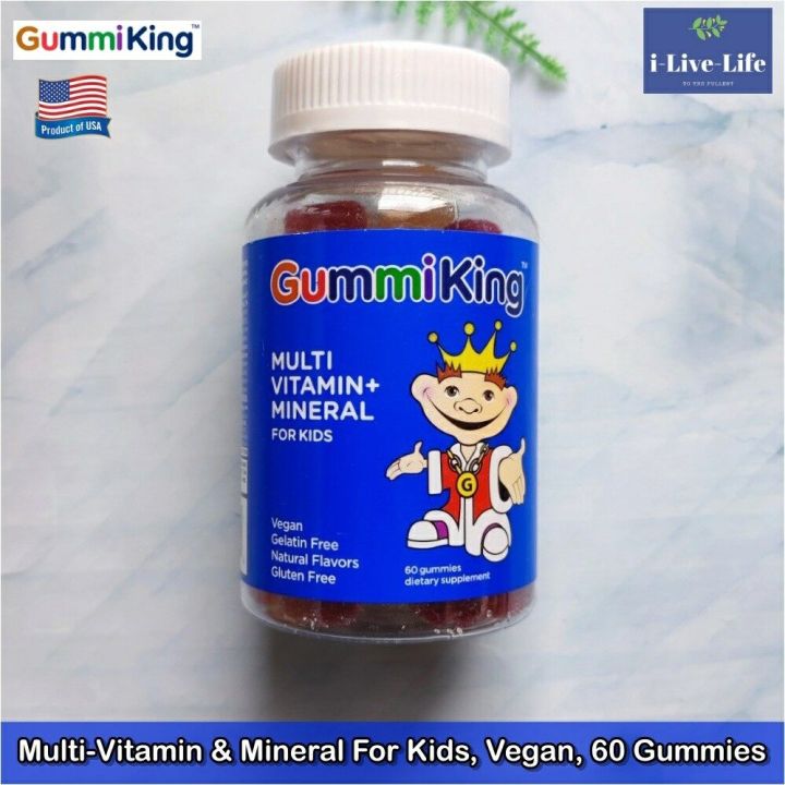 65%OFF ราคา Sale สินค้า Exp 3/23. กัมมี่ วิตามินและแร่ธาตุรวม สำหรับเด็ก Multi-Vitamin &amp; Mineral For Kids, Vegan, 60 Gum mies - GummiKing