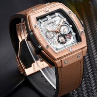 ZZOOI ONOLA Watch For Men Luxury Business Sports Watch Leather Strap Waterproof  Casual Calendar Quartz Male Wristwatch