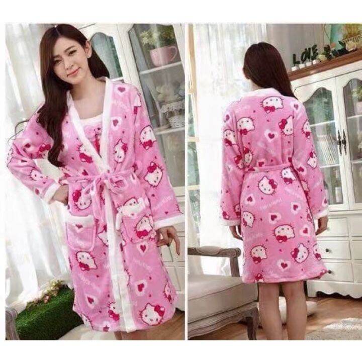 Bathrobe 2 in 1 hello kitty Lazada PH