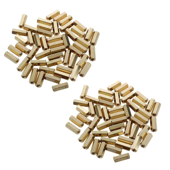 12mm-long-metal-hexagonal-m3-female-thread-pcb-standoff-spacers-100-pcs