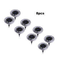 8 led 4-8pcs Solar Power Under Ground Light Lawn lamp Buried lamp Outdoor Garden Pathway Deck Floor Lights Home Yard Driveway sm